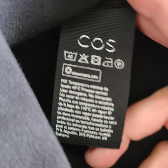 COS One Shoulder Dress SZ XS Cotton Blend Knee Length Modern Timeless Minimalist - Picture 9 of 12